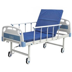 Single crank hospital bed