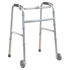Walking frame with wheels